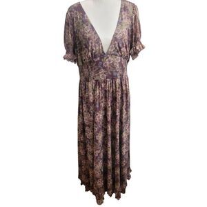 Free People Purple Floral Maxi Dress